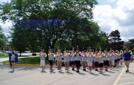 Marching Band at attention